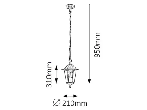 Záhradné svietidlo Rabalux 8238 1x60W E27 230V IP43